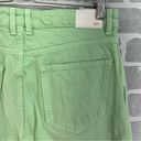ZARA  High Rise Ribcage Straight Ankle Jeans Lime Green Women’s Size 8 Photo 4
