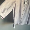 J.Jill NEW  Pale Orchid Square-Neck Button Down 3/4 Sleeve Pleated Blouse Photo 7