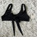 Good American  Women’s ways to wear front tie bikini top in black size 3 Photo 0