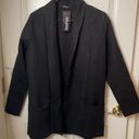 Boohoo  collared light wool look coat black 8 NWT Photo 2