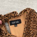 fab'rik  cheetah print a line mini dress with bow Photo 4