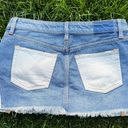 Free People Patched Denim Mini Skirt Photo 4