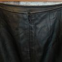 Apt. 9 Vintage  100% Leather Black  Pencil Skirt with Small Slit Size 8 Photo 5