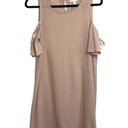 LC Lauren Conrad Blush Pink Tie Cold Shoulder Mini Shift Dress Photo 0