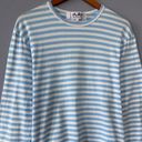 Comme des Garçons Play  Blue & White Striped Long Sleeve Tee Size Large Photo 1