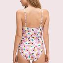 Kate Spade  Wallflower Floral Print Draped Molded Cup One Piece Swimsuit Photo 2