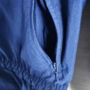 Nike  Vintage 90s Anorak Windbreaker Light Hooded Hiking Jacket 1/4 zip Navy Blue Photo 9