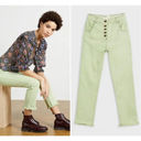 Ted Baker  Zahhra Lime Green Mint High Waist Straight Leg Rigid Jeans Button Fly Photo 1