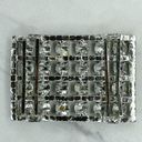 The Bar Silver Tone Clear Rhinestone Scarf Slide Photo 2