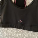 H&M  Sport Athletic Training Black Racerback Sports Bra - Size Small - Pink Trim Photo 2