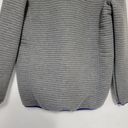 Simply Southern  1/4 Snap Pullover Sweater Gray Blue Ribbed Size Large Photo 6