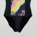  Paradise One-Piece Swimsuit in Black Tye-Dye Paradise Ganni 38 Medium Photo 6