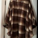 Free People Woodstock Brushed Plaid Poncho Cape Auburn Combo Brown One Size NWT Photo 5