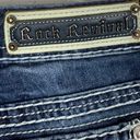 Rock Revival  Betty Easy Boot Stretch Jean Blue Rhinestones Metallic Stitching 27 Photo 9