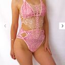 Visorant the Label Pink Mystery Rave and Festival Bodysuit Photo 1