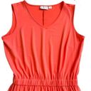 Joan Rivers  Maxi Dress Petite Coral Orange Sleeveless V-Neck Jersey Size SP Photo 7