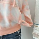 Free People Movement Orange White Creamsicle Fleece Lined Oversized Hoodie Small Photo 3