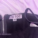 Tic Toc leather Black Corset Top Photo 2