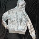 Hunter  Silver Hooded Bomber Jacket unisex - Size S Photo 4