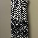 Loft  Navy White Polka Dot V-Neck Ruffled Flowy MIDI Dress- Medium Photo 1