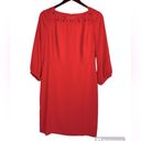 Talbots Embroidered Boat Neck Crepe Shift 3/4 Sleeve Knee Length Dress Size 6P Photo 1