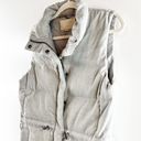 Banana Republic  Down Fill Sleeveless Mock Neck Puffer Vest Jacket Gray Small Photo 8