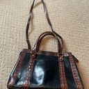 Brahmin  Black & Brown Leather Handbag Photo 8