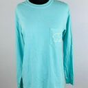 Ivory Ella  Women Small S Aqua Blue Long Sleeve T-Shirt Pink Elephant Backside Photo 2