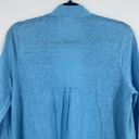 J.Jill  Women's Knit Love Linen Open Front Portofino Cardigan Blue Size Medium Photo 3