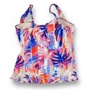 Gottex  Profile Ruched Tropical Floral Underwire Tankini Swimsuit Top Size 40D Photo 2