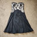 White House | Black Market Vintage 90's! Black Lace/Tulle Strapless Dress, Women's 10 Photo 2