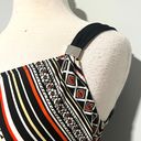 White House | Black Market  Black Coral Yellow Striped Top Photo 3