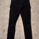 Reformation  Women's High Rise Skinny Jean in Faded Black Destroyed Size 27 Photo 1