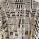 Plaid Mock Neck Sweater Gray Size L Photo 1