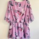 City Chic  Women's Plus Floral Print Butterfly Sleeve Top Orchid Size XL/22 Photo 2