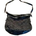 Coach Signature Zoe Purse Black Grey Monogram Jacquard Logo Hobo Hand Bag F14709 Photo 0