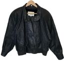 wilson's leather Vintage Wilsons Suede & Leather Black Bomber Jacket 80s, size Large Photo 0