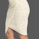 Helmut Lang  Asymmetrical Draped off White skirt Photo 2