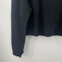 Topshop  Cropped Sweatshirt Pullover Black Crop Long Sleeve Size US 4-6 NWT Photo 9