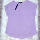 Harvé Benard Harve Benard Purple and Gold Short Sleeve Blouse Photo 0