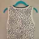 Talbots  Petite Cream Polka Dot Sleeveless Sweater Photo 4