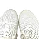 Vans  Size 8.5 Sneaker White Pin Dot Leather Slip On Flats Skater Casual Punk Photo 4