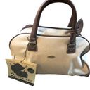 Diane Von Furstenberg  Canvas Leather Satchel Overnite Travel Bag Logo Key Lock Photo 0