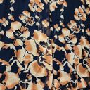 Forever 21 Blue/Orange Floral Strapless Dress, Women's M Photo 2