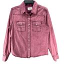 Kimes Ranch  Kaycee Shirt Womens M Wine Purple Pearl Snap Pockets Western Top Photo 1