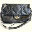 Bijoux Terner faux leather, braided strap, turnlock, mini emo, goth shoulder bag Photo 0