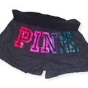 PINK - Victoria's Secret Victoria's Secret Pink Ombre Rainbow Logo Sleep Shorts PJ Black S Photo 0