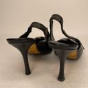  Christian Dior women’s black leather slingback pumps size 38 Photo 3