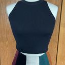 Sincerely Jules  Black High Neck Sleeveless Crop Top Size S NWT Photo 0