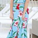 Gibson New  The Motherchic Al Fresco Blue Floral Summer Midi Dress Size SP Photo 0